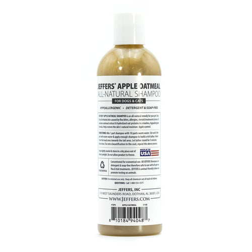 Apple Oatmeal Hypoallergenic Dry Skin Shampoo for Dogs & Cats