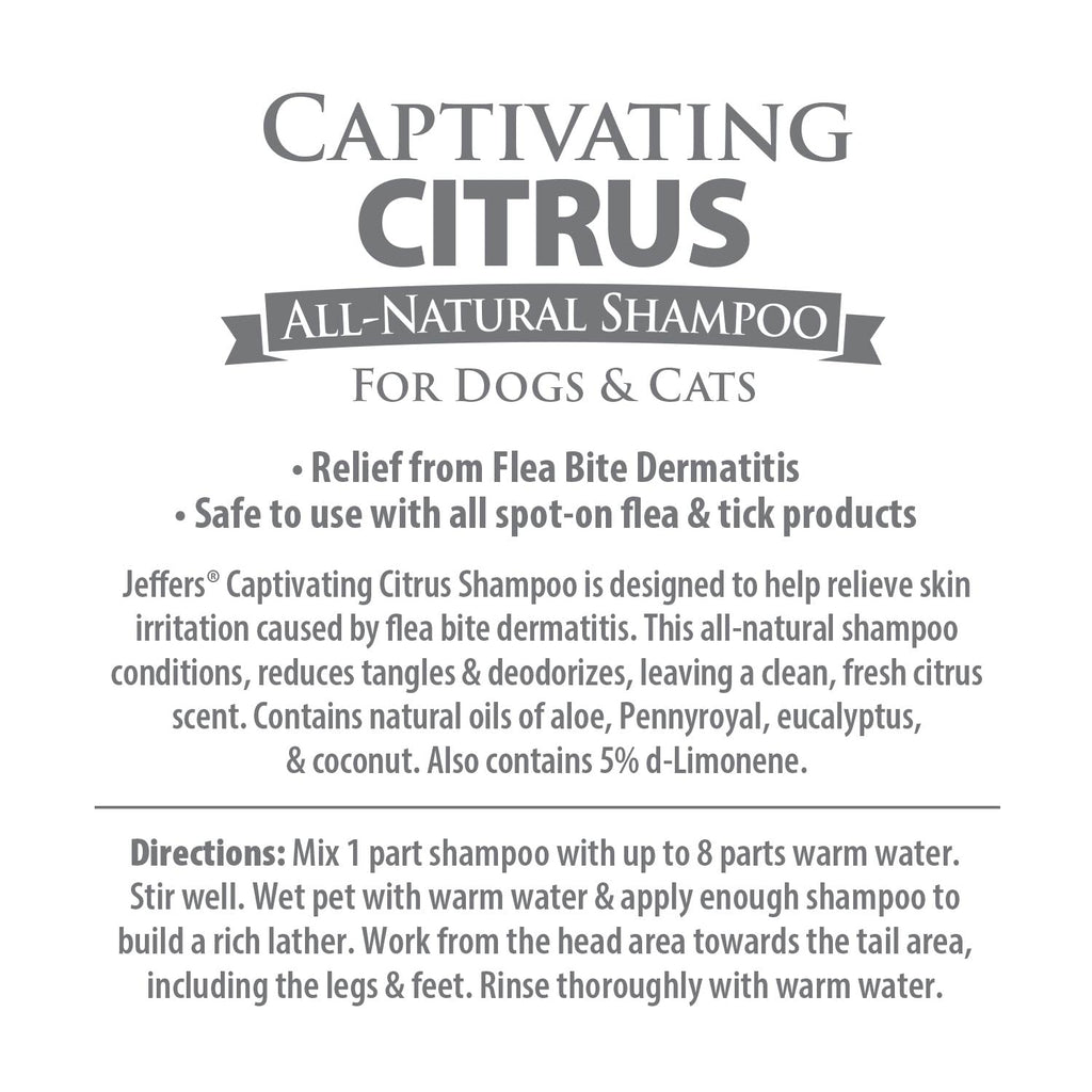 Captivating Citrus Flea Bite Relief Shampoo for Dogs & Cats
