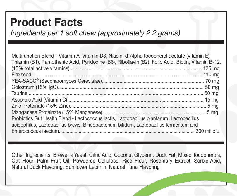 Sanctuary Strength Daily Multivitamin Chews – Dog Supplements | Doggo Dream Shop