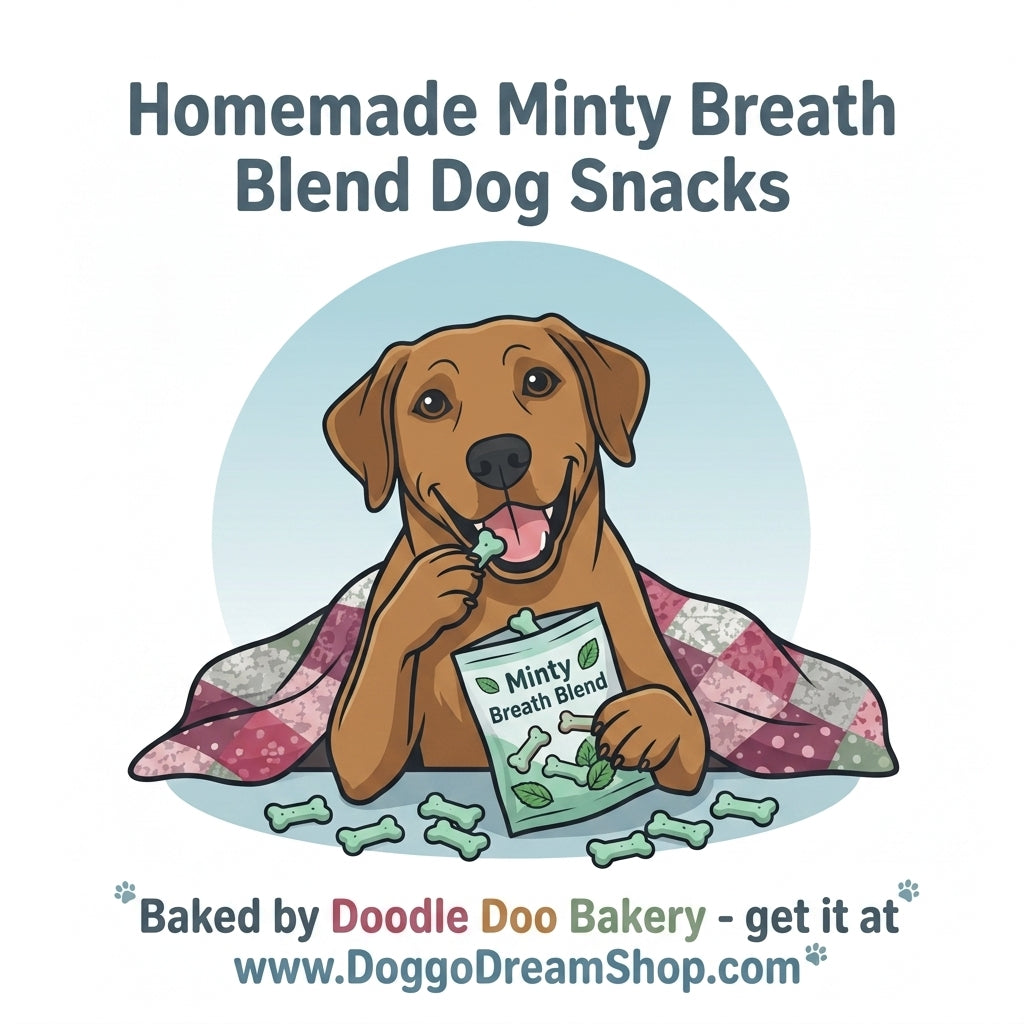 Minty Breath Blend Dog Snacks 1/2lb | Homemade Dog Treats | Doodle Doo Bakery