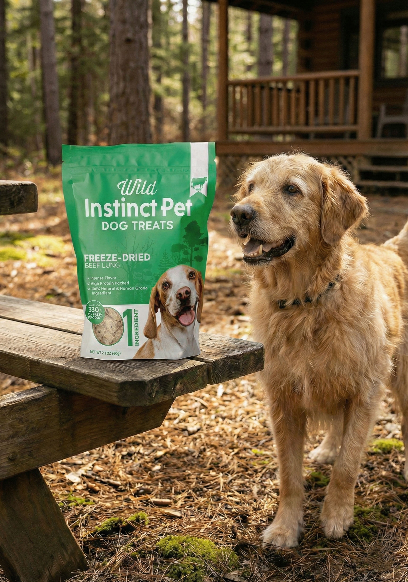 Freeze-Dried Beef Lung Dog Treats | Wild Instinct Pet