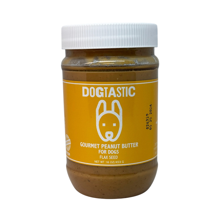 Dogtastic Peanut Butter for Dogs with Flax Seed - Xylitol-Free | USA Made