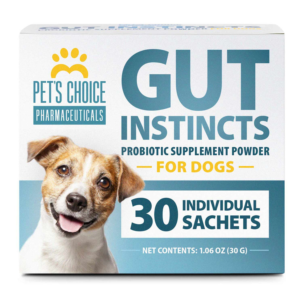 Pet's Choice Gut Instincts Probiotic Powder Packets for Dogs – 4-Strain Daily Digestive & Immune Support, 30 ct