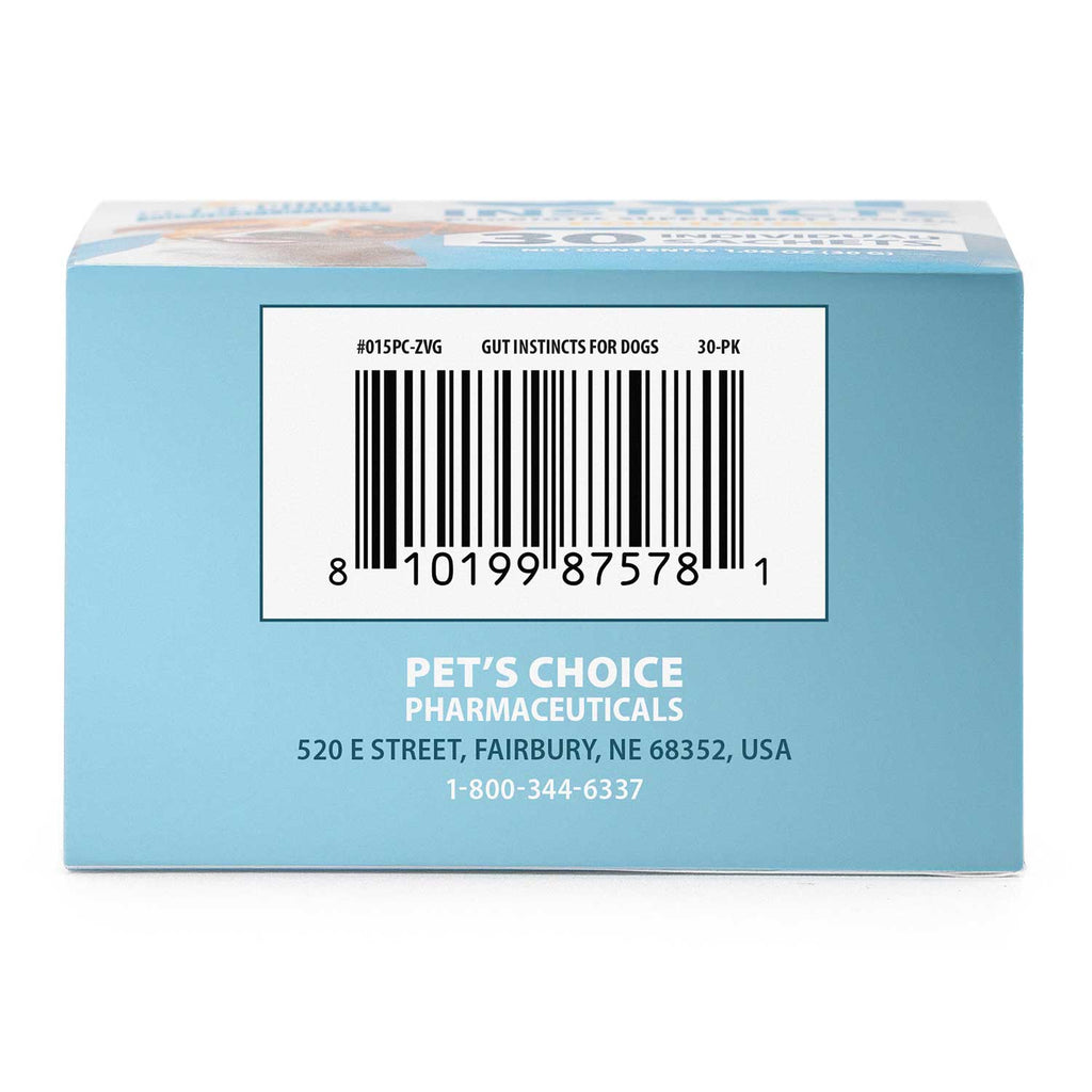 Pet's Choice Gut Instincts Probiotic Powder Packets for Dogs – 4-Strain Daily Digestive & Immune Support, 30 ct