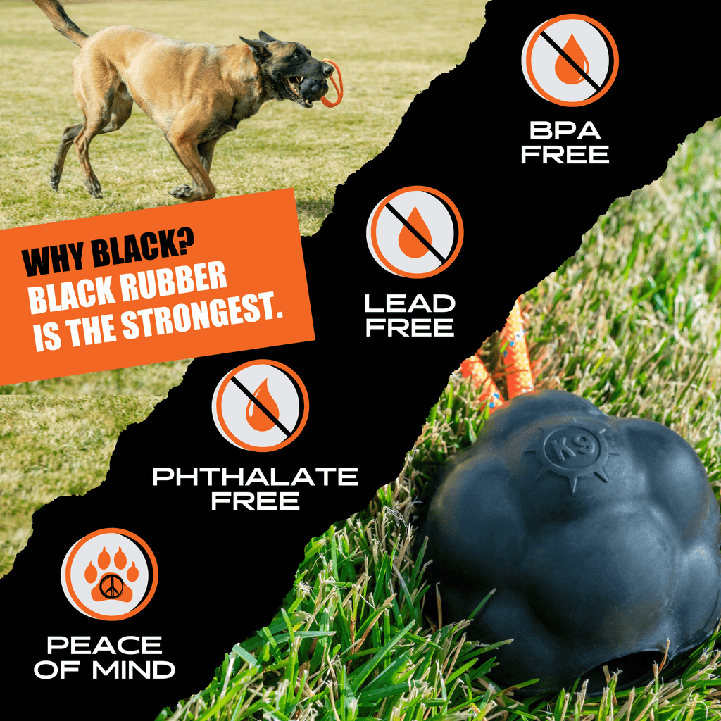 Rumble Rope Ball Rubber Tug & Fetch Dog Toy | Monster K9