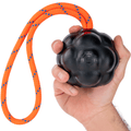 Rumble Rope Ball Rubber Tug & Fetch Dog Toy | Monster K9