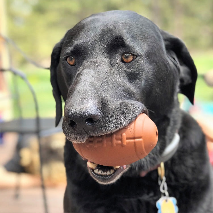 Football Dog Chew Toy & Treat Dispenser - USA Made | SodaPup