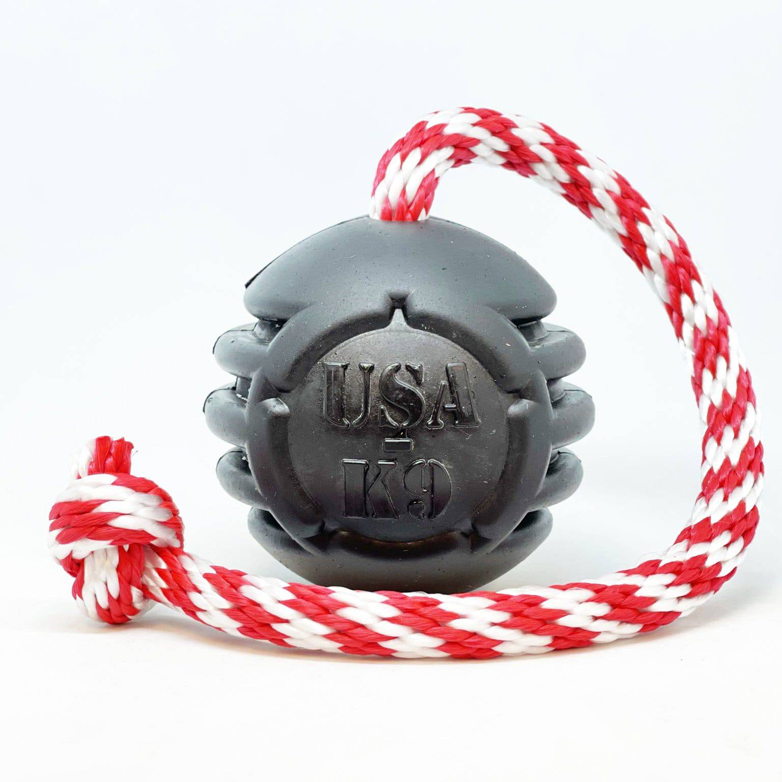 USA-K9 Magnum Stars and Stripes Rubber Dog Toy | 4-in-1 K9 Reward Toy | USA Made