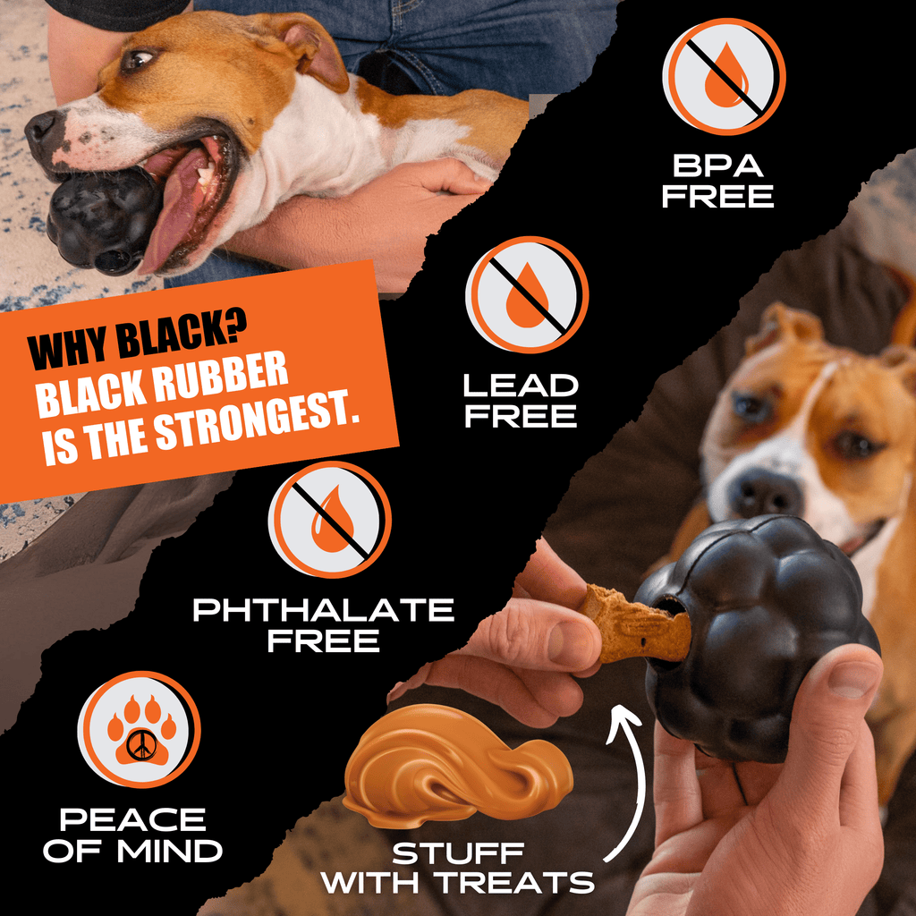 Rumble Ball Rubber Dog Toy for Aggressive Chewers | Monster K9
