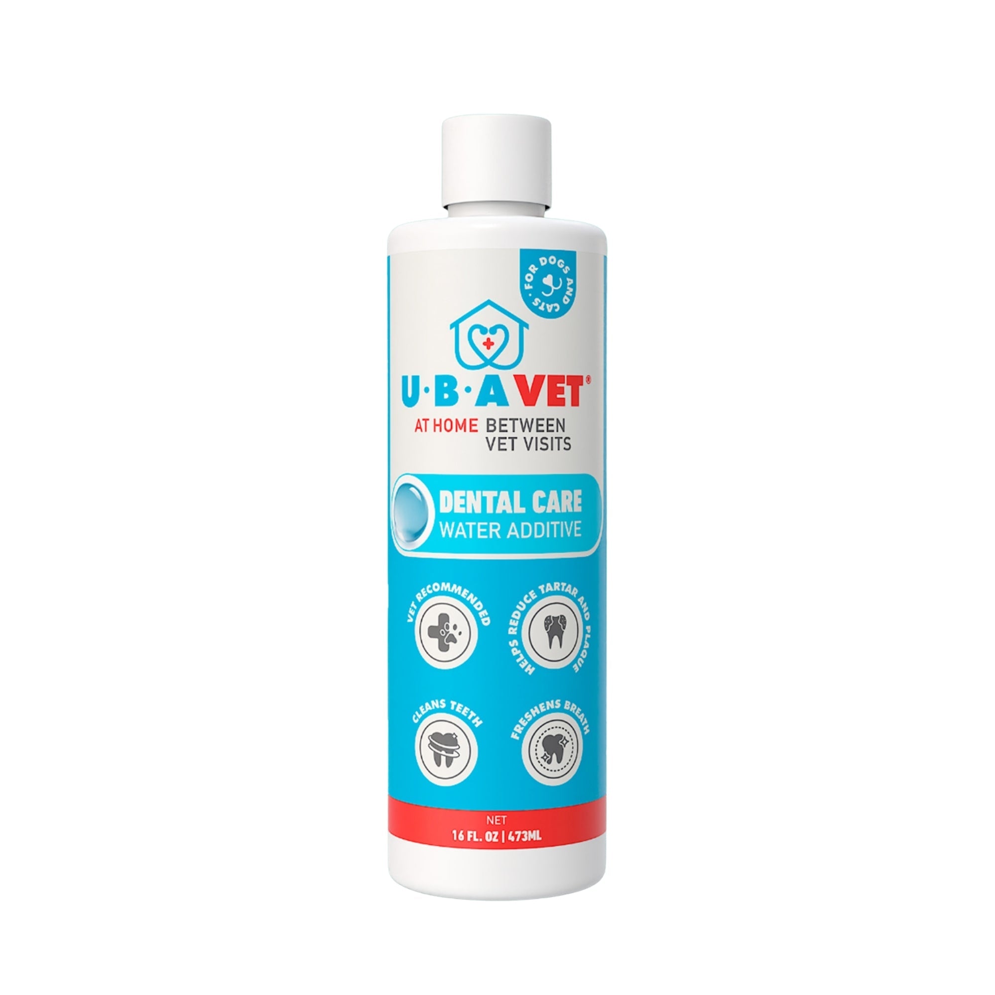 UBAVET Dental Care Water Additive for Dogs & Cats (16 fl oz)