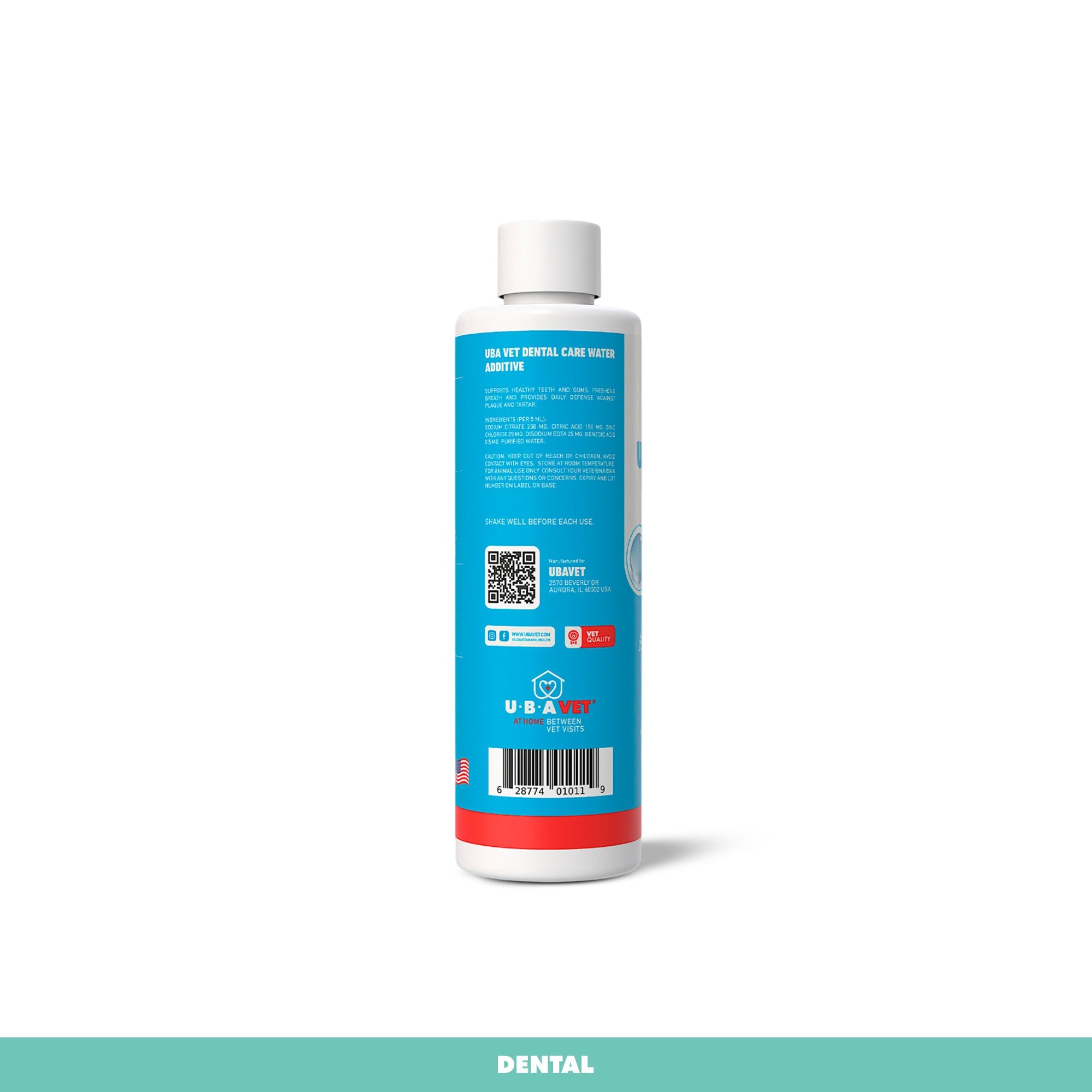 UBAVET Dental Care Water Additive for Dogs & Cats (16 fl oz)