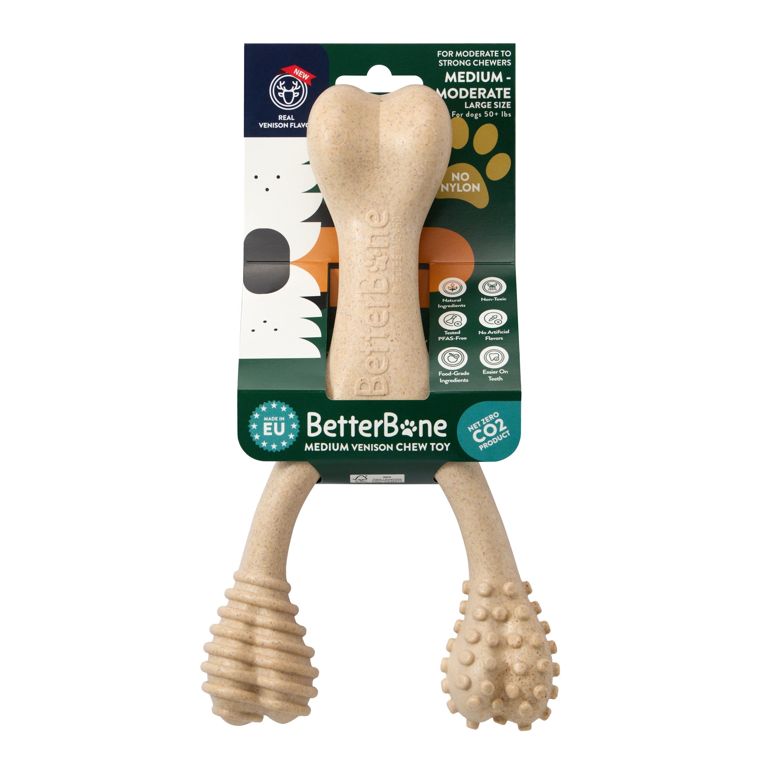 BetterBone MEDIUM Dog Chew Toy – Natural, Eco?Friendly & Non?Toxic
